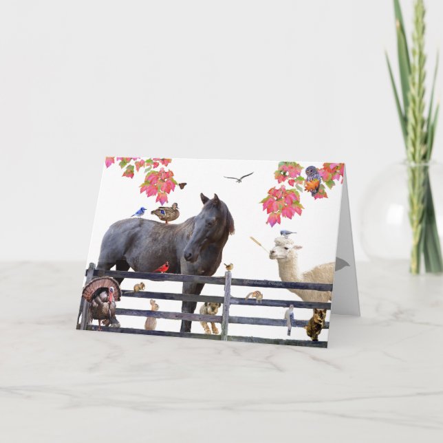 Abundance of Earth:HappyThanksgiving  Holiday Card (Front)