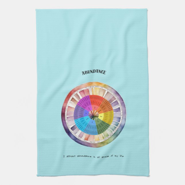 Abundance Positive Affirmation  Tea Towel (Vertical)