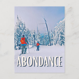 Abundance Ski resort Postcard