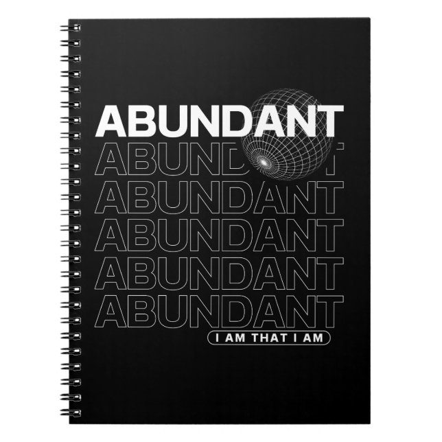 Abundant Affirmation Typography Notebook (Front)