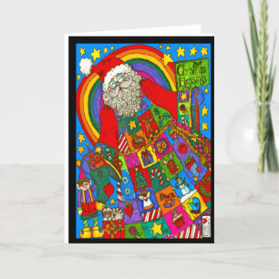 Abundant Blessings Santa Card