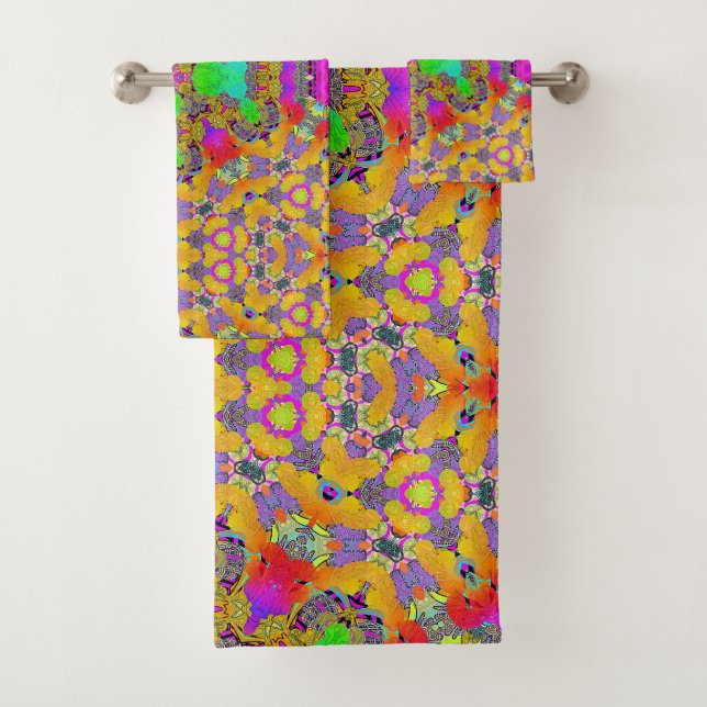 Abundant Floral Flourish  Bath Towel Set (Insitu)
