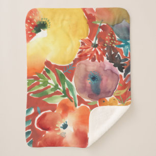 Abundant Florals III Sherpa Blanket