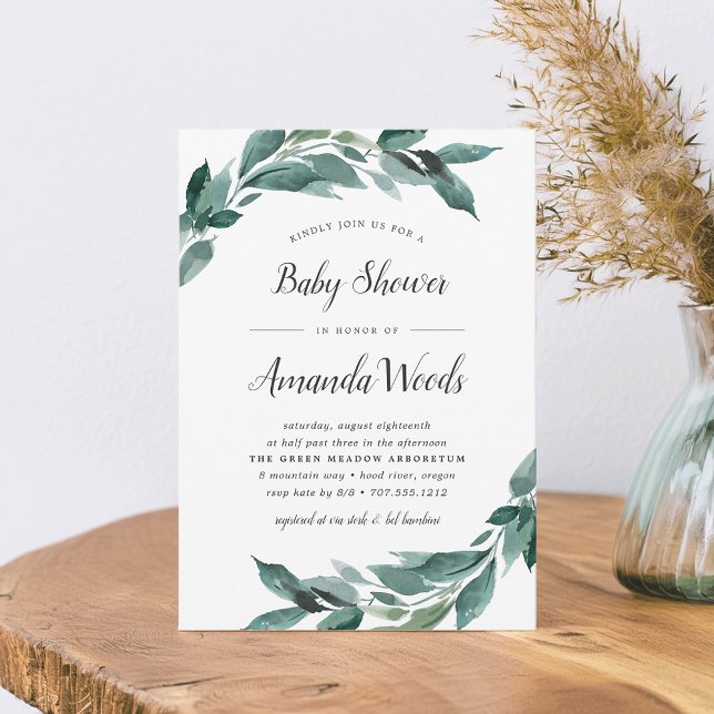 Abundant Foliage Baby Shower Invitation (Creator Uploaded)