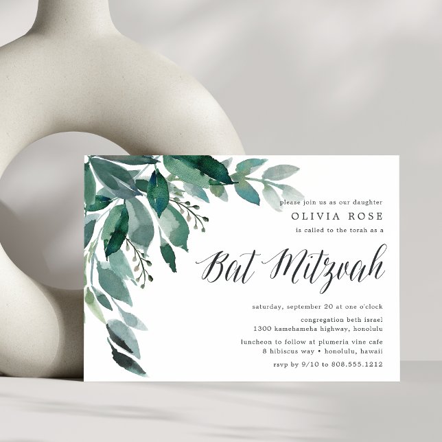 Abundant Foliage | Bat Mitzvah Invitation (Creator Uploaded)