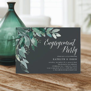 Abundant Foliage Engagement Party Invitation