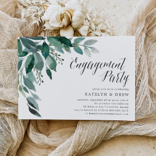 Abundant Foliage Engagement Party Invitation