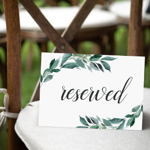 Abundant Foliage Wedding Reserved Sign