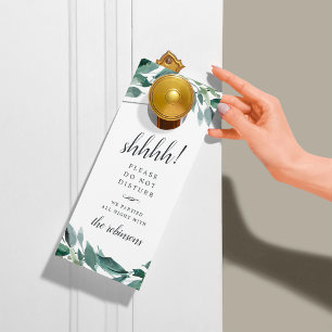 Abundant Foliage Wedding Welcome/Do Not Disturb Door Hanger