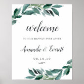 Abundant Foliage Wedding Welcome Poster (Front)