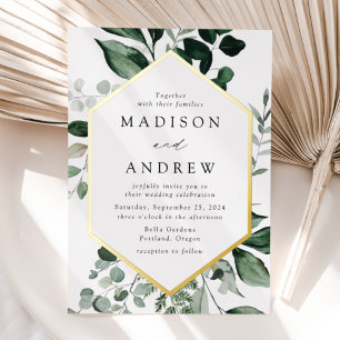 Abundant Greenery Gold Frame Wedding