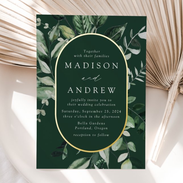 Abundant Greenery Oval Wedding Gold (Creator Uploaded)