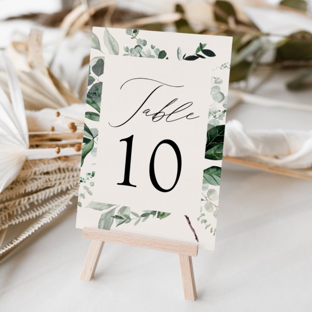 Abundant Greenery Wedding Table Number (Creator Uploaded)