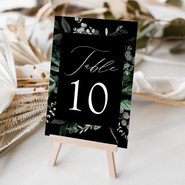 Abundant Greenery Wedding Table Number (Creator Uploaded)