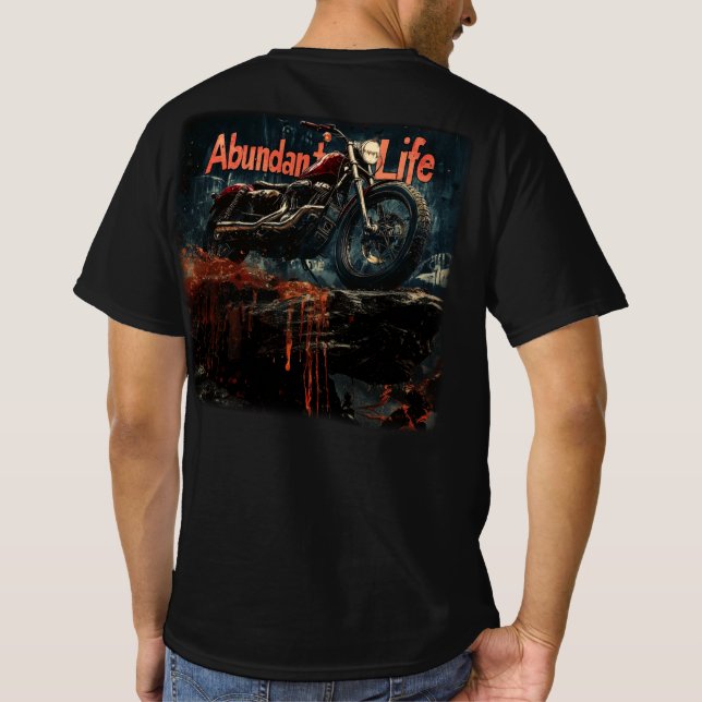 Abundant Life Biker Back T-Shirt (Back)