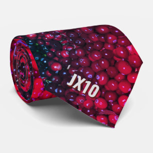 Abundant Life Cranberry Monogram Tie