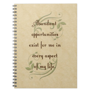 Abundant Opportunities Affirmation Notebook