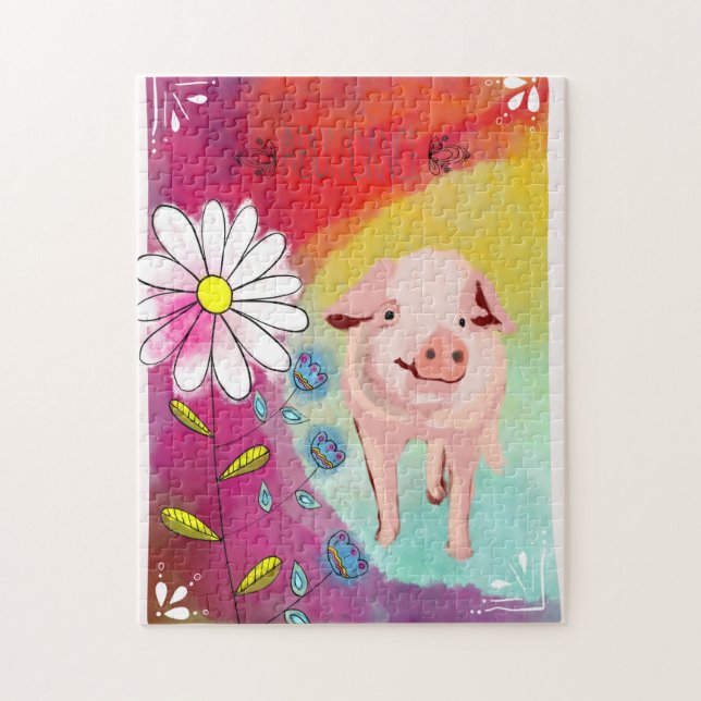 Abundant Pig Spirit Animal Puzzle (Vertical)