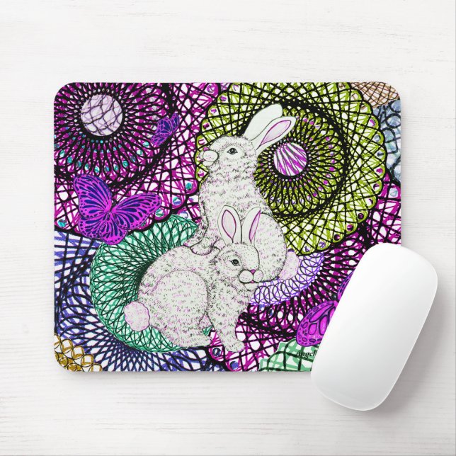 Abundant Rabbits Mouse Pad (With Mouse)