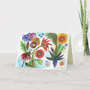 Abundant Zinnias Card