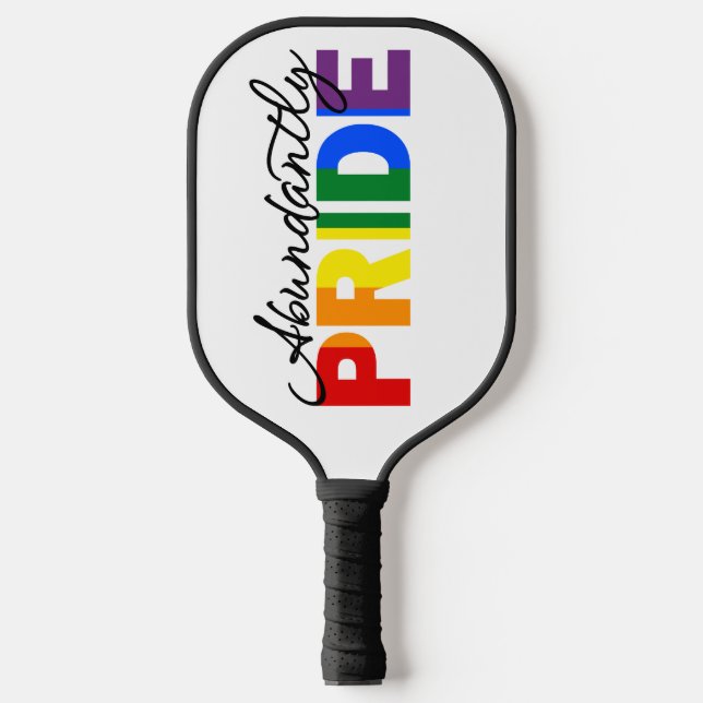 Abundantly Pride Rainbow Pickleball Paddle (Front)