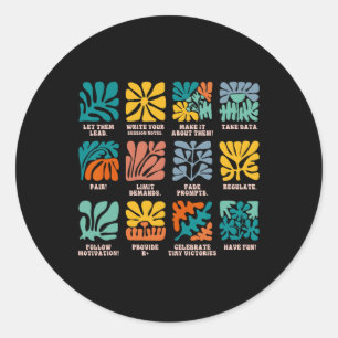 Aby Applied Behaviour Analyst Advocate Autism Lets Classic Round Sticker