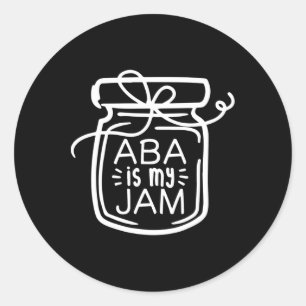 Aby Is My Jam Autism Awareness  Classic Round Sticker