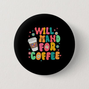 Aby Sped Autism Awareness Coffee Lover Will Mand F 6 Cm Round Badge