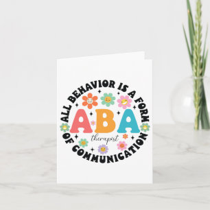 Aby Therapist Behaviour Analyst Autism Therapy Rbt Card