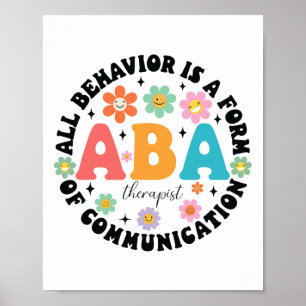 Aby Therapist Behaviour Analyst Autism Therapy Rbt Poster