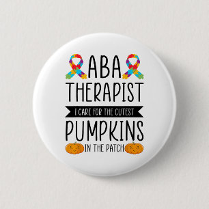 Aby Therapist Halloween Costume Pumpkins Behaviour 6 Cm Round Badge