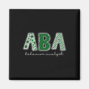 Aby Therapy Behavior Analyst St Patricks Day Shamr Magnet
