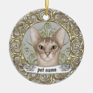 Abysinnian Cat  Loving Memory ornament