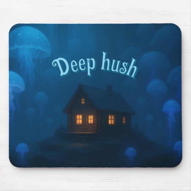 Abyssal Cabin Among Jellyfish Mousepad (Front)