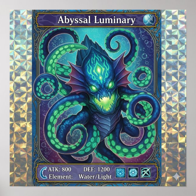 Abyssal Luminary Trading Card Poster (Front)