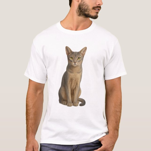 Abyssinian Blue Cat T-Shirt (Front)