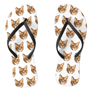 Abyssinian Cat 3D Inspired Jandals