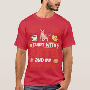Abyssinian Cat And Coffee 1 T-Shirt