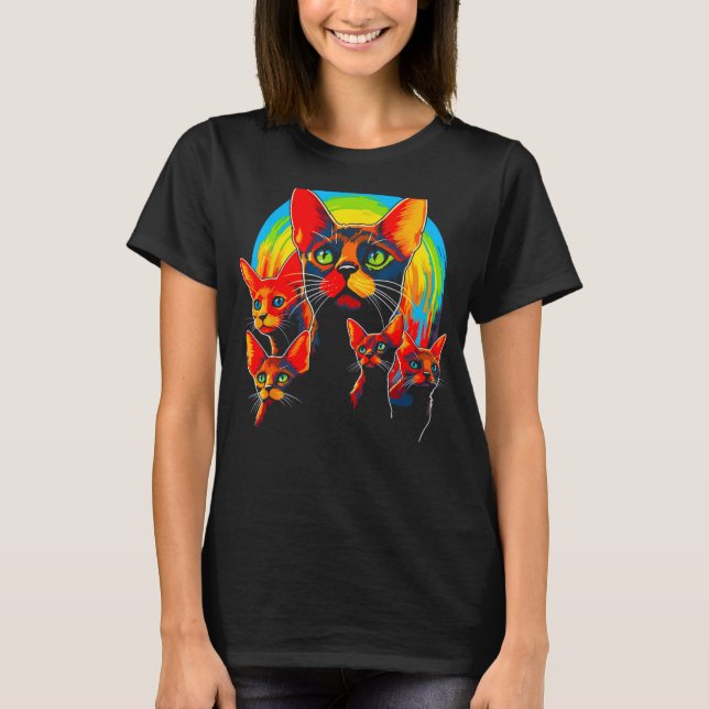 Abyssinian Cat Best Friends T-Shirt (Front)
