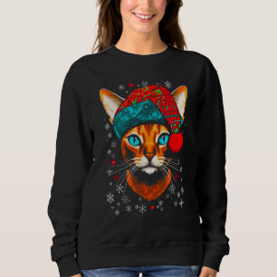 Abyssinian Cat Christmas Sweatshirt