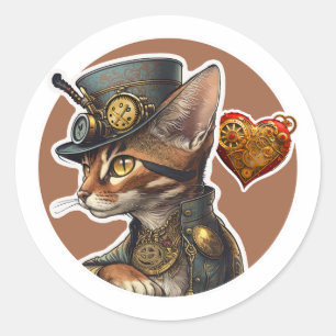 Abyssinian Cat Classic Round Sticker