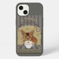 Abyssinian Cat Coffee Capurrrccino Vintage Poster