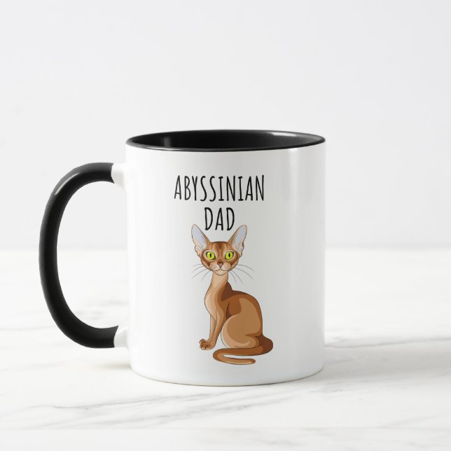 Abyssinian Cat Dad Mug (Left)