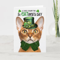 Abyssinian Cat Funny St. CATrick's Day Lucky Charm