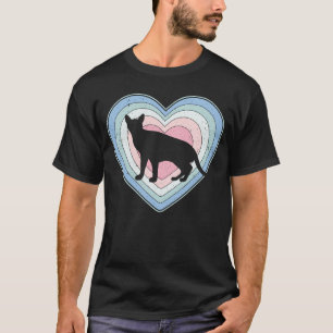Abyssinian Cat Heart Cute Cat Mum and Cat Dad Vale T-Shirt