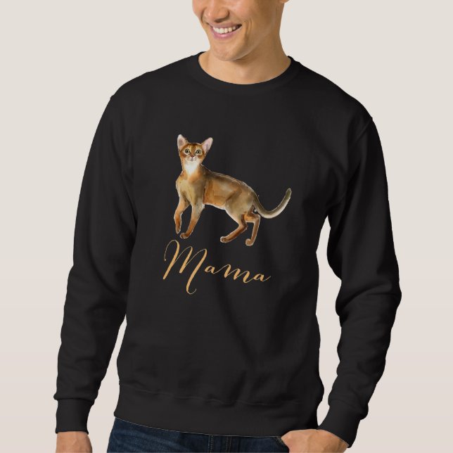 Abyssinian Cat Mama Cat Mum Cat Mummy Present Kitt Sweatshirt (Front)