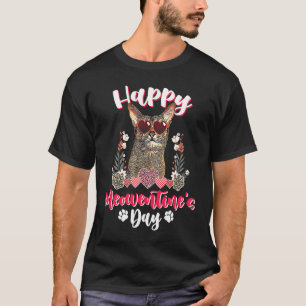 Abyssinian Cat Meowentines Valentines Day T-Shirt