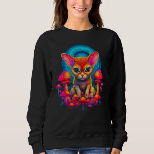 Abyssinian Cat Psychedelic Mushroom Sweatshirt