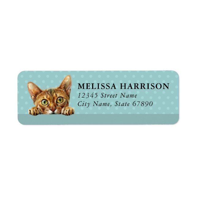 Abyssinian Cat Return Address Labels (Front)