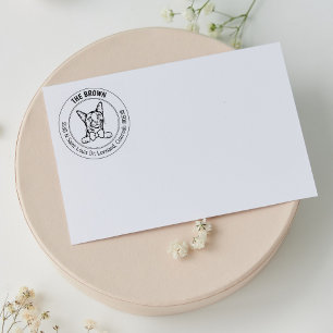 Abyssinian Cat Return Address  Rubber Stamp